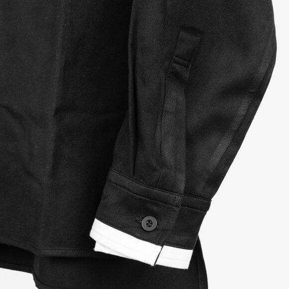 Issey Miyake Black White Moleskin Button Up Shirt - Picture 7 of 11